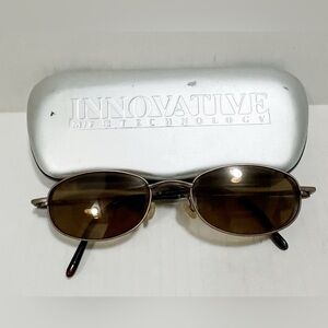 New Innovative Technology 456 53mm Metal Eyeglasses w. Custom Polarized Sunglass